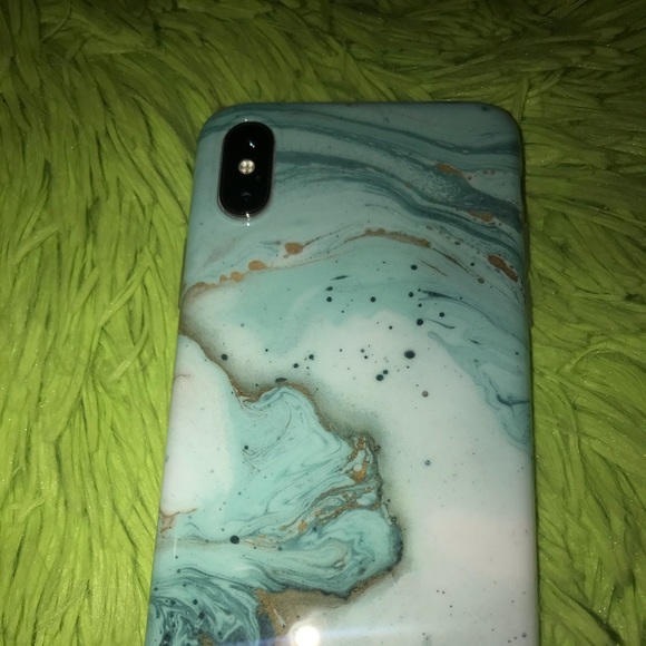 NEW Iphone X Blue Marble Case - Picture 3 of 5